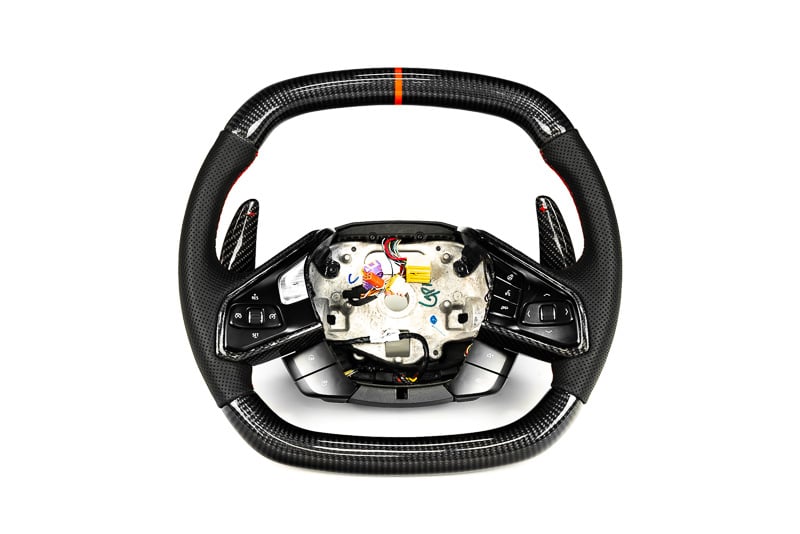 C8 Z06 Corvette Carbon Fiber Steering Wheel - Red | 2020-2023