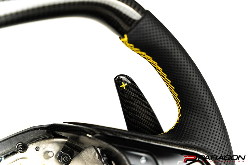 C8 Z06 Corvette Carbon Fiber Steering Wheel - Yellow | 2020-2023