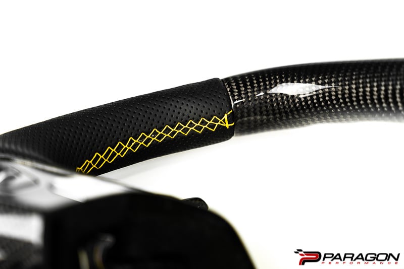 C8 Z06 Corvette Carbon Fiber Steering Wheel - Yellow | 2020-2023