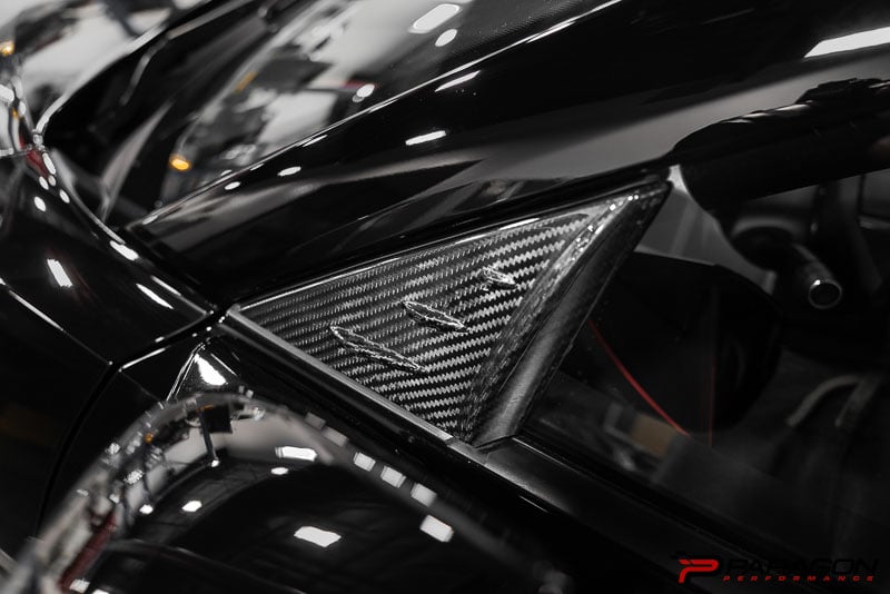 C8 Corvette Anti-Buffeting A Pillar Trim Overlay | 2020-2024